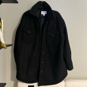 NWOT Joe Fresh Black Sherpa Jacket